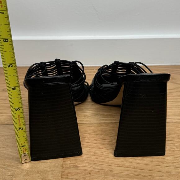 NEW Sam Edelman Laurette Block Heel Mule Sandal Strappy Black Size 5.5 - Picture 5 of 10